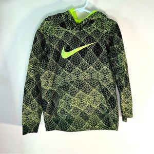Boy’s Nike Dry fit hoodie, size 6, yellow and black, vibrant